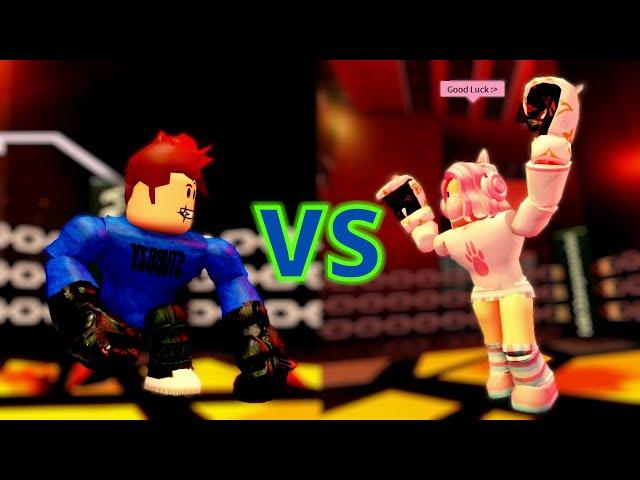 Fighting Pink_Squishy in Roblox Boxing League (1st on leaderboard)