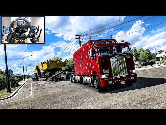 90-Ton Crane Transport Heavy Hauling Excellence - American Truck Simulator - Moza R9