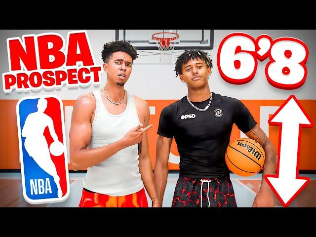 INSANE 1v1 Basketball vs 6’8 VIRAL NBA Prospect!