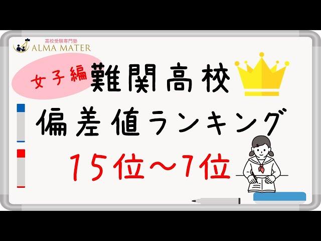 【高校受験】難関校の偏差値ランキング〜女子編〜｜vol128