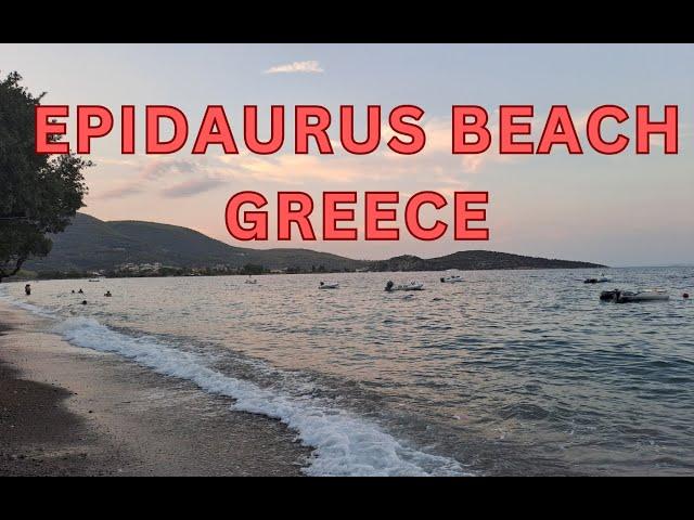 LOVELY Beach Stroll in Epidaurus Peloponnese During Sunset