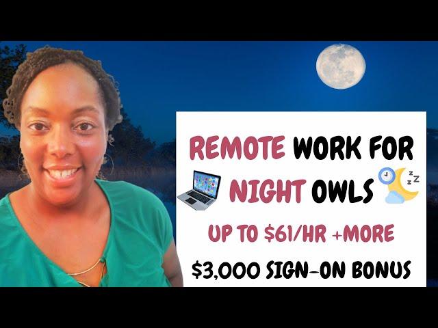 Top 5 Night Shift Work from Home Jobs Hiring Now| High-Pay