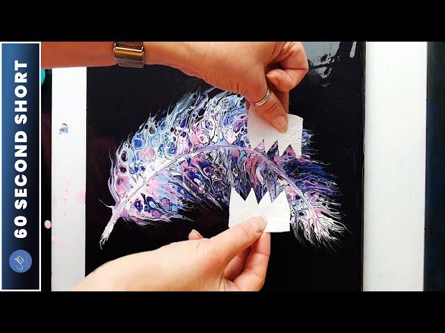 STUNNING Acrylic SWIPE - Purple Feather! | AB Creative Tutorial #Shorts