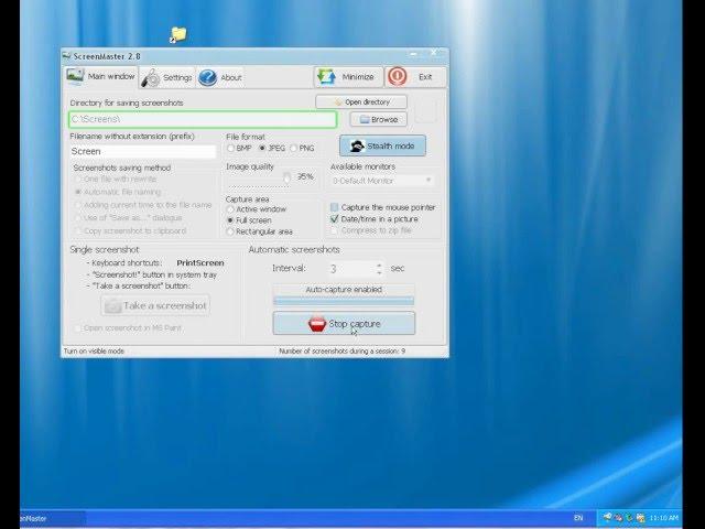 ScreenMaster - Automatic Screenshot Capture Software