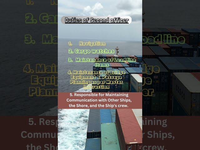 Duty Of Second Officer On Ship || Second Officer Jobs || WHat Second Officer Does On Ship?