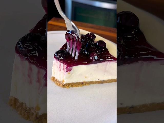 Postre Facil Sin Hornear Cheesecake de Arándanos Receta #shorts