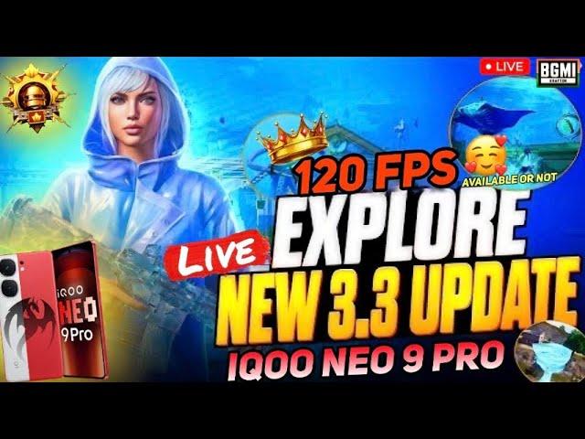 IQOO NEO 9 PRO BGMI TEST LIVE | BGMI 3.3 LIVE | BGMI 120FPS UNLOCK ? #bgmi #bgmilive #120fps #pubg