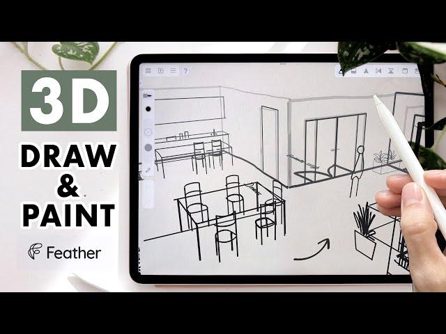 DRAW & PAINT IN 3D  - Feather app guide & tutorial