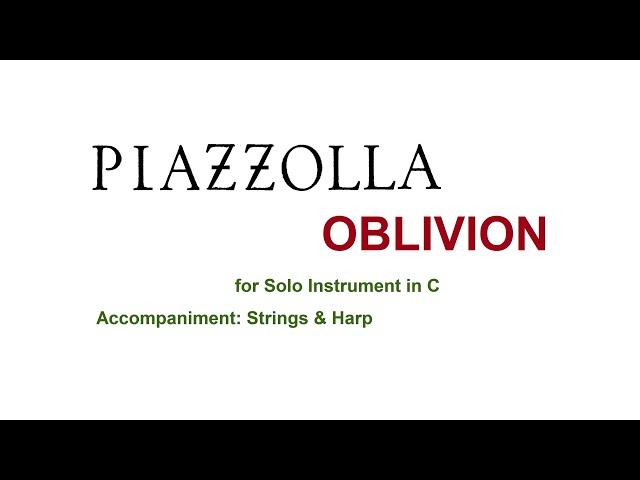 Astor Piazzolla - Oblivion (String Orchestra Accompaniment)