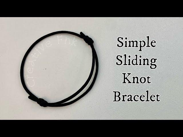 Simple adjustable bracelet - 2 x sliding knots