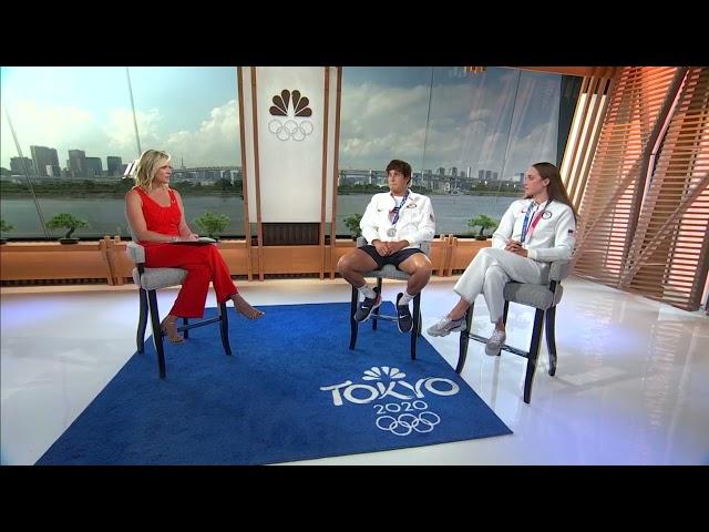 jay litherland  and emma weyant reflect on swimming silver | Olympic Tokyo 2020|  #tokyoolympics