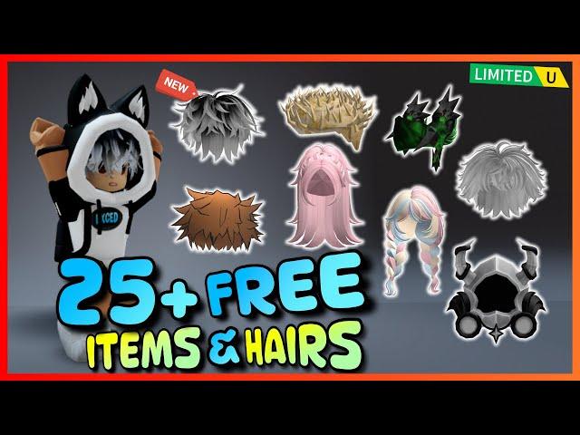 25 + New FREE LIMITED UGC items & HAIRS, How to get FREE UGC LIMITED ITEMS hair on ROBLOX - Roblox