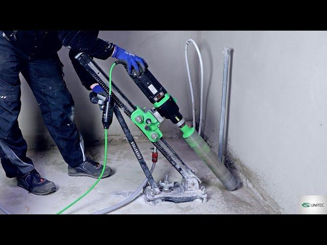 Angled Concrete Drilling with Rig-Mounted Wet/Dry Core Drill – ETN 162 PSA – Drill Up to 8" Dia.