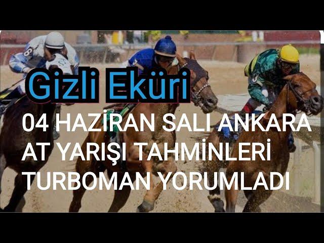 04 HAZİRAN 2024 SALI ANKARA AT YARIŞI TAHMİNLERİ TURBOMAN YORUMLADI GİZLİ EKÜRİ KANALİMİZDA