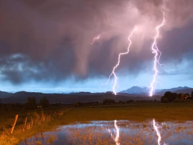 Colorado Longs Peak Lightning Thunderstorm