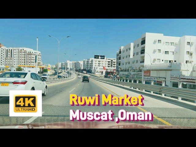 Oman Muscat - Driving in Ruwi high street.4k video.