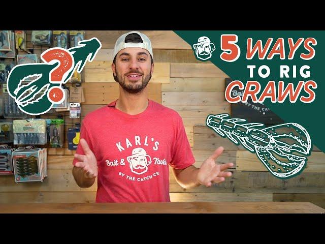 Top 5 Ways To Rig A Soft Plastic Craw!! | Bass Fishing Tips