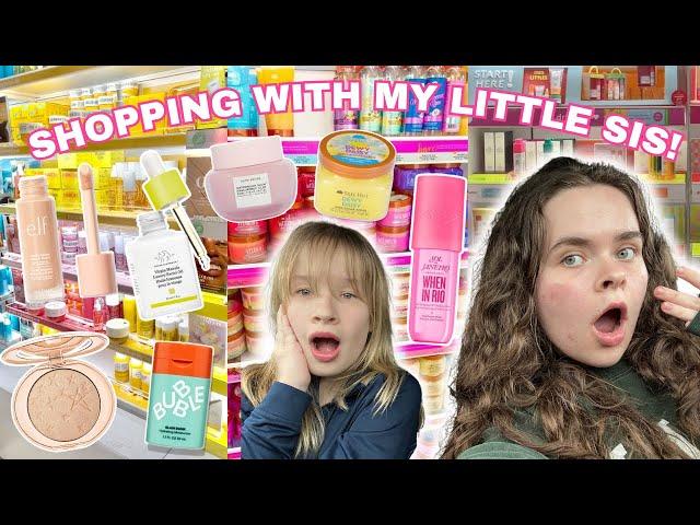 SHOPPING WITH MY LITTLE SISTER FOR NEW SKINCARE AND MAKEUP 