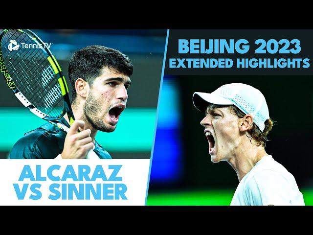 INCREDIBLE Carlos Alcaraz vs Jannik Sinner Shotmaking | Beijing 2023 Extended Highlights