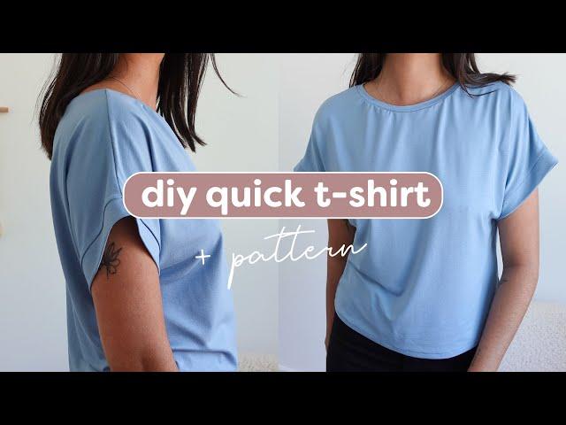 DIY T-shirt + Sewing Pattern | Easy Batwing Sleeve Tee Tutorial