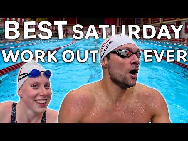 NEW Favorite Saturday Swim Work Out Vlog | CAN you do it? Training Breakdown