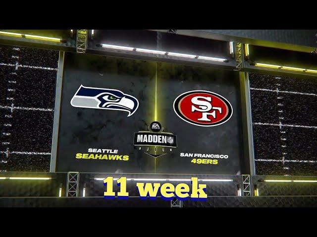 Seattle SEAHAWKS vs San Francisco 49ERS | 11 week  Madden NFL 24 #madden #easports