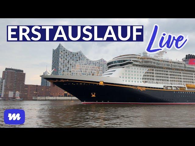 Disney Dream Erstauslauf in Hamburg - Live von der Barkasse