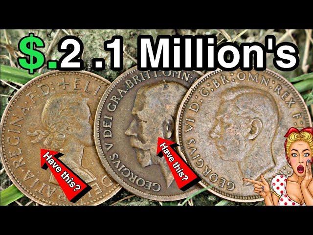 Top 3 Ultra UK one penny Rare UK One Penny 1963,1945 Worth up to Million's! Coins worth money!