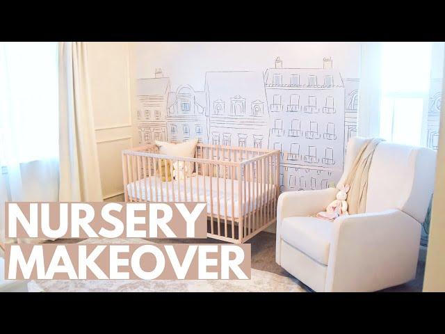 DIY NURSERY MAKEOVER ON A BUDGET | diy wall molding, renter-friendly makeover & nursery ideas