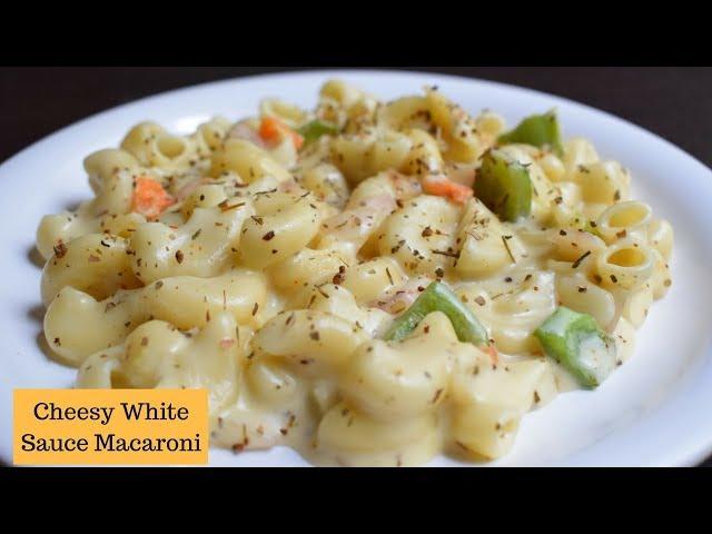 Cheese white sauce Macaroni | Macaroni in White sauce | Flavours Of Food