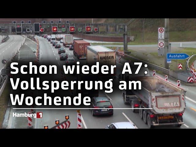 57-stündige Sperrung der A7 rund um den Elbtunnel