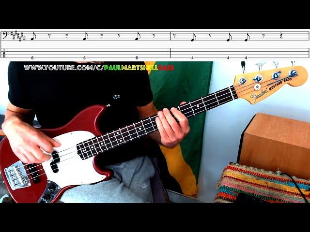 War - Bob Marley, Rastaman Vibration 1976 (bass cover, tab and score 4k)