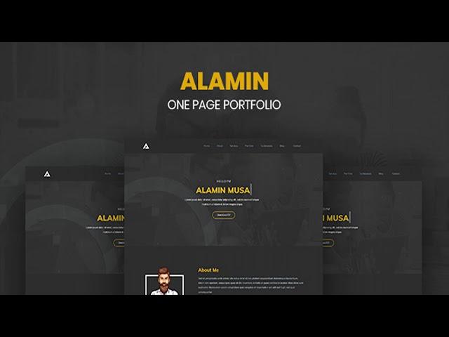 Alamin - One Page Portfolio | Themeforest Website Templates and Themes