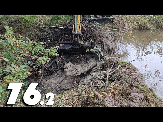 Two Beaver Dams Removal With Excavator No.76.2