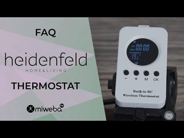  ANLEITUNG: Heidenfeld Thermostat Bedienung | FAQ ️ HF-HP110 | HF-HP120 | HF-HP130 | HF-HS100