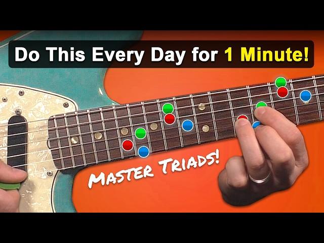 Master Triads Across the Neck with this Simple 1-Minute Trick!