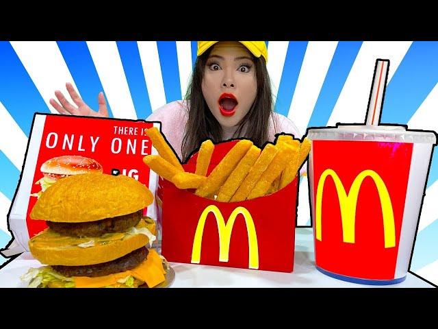 LILY BUILDS HER OWN MCDONALD’S AT HOME TO MAKE THE WORLD’S LARGEST BIG MAC & HAPPY MEAL BY SWEEDEE