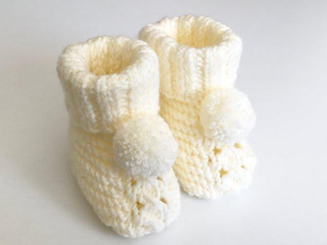 ‼Tabanı Dikişsiz Bebek Patiği Yapımı - Knitting Baby Booties