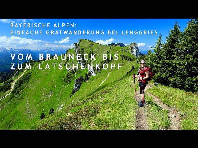 Einfache Gratwanderung ab Brauneck-Gipfel bei Lenggries - Bayern - 4K