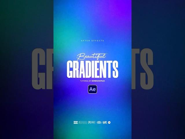 Create Powerful Gradients in After Effects #tutorial