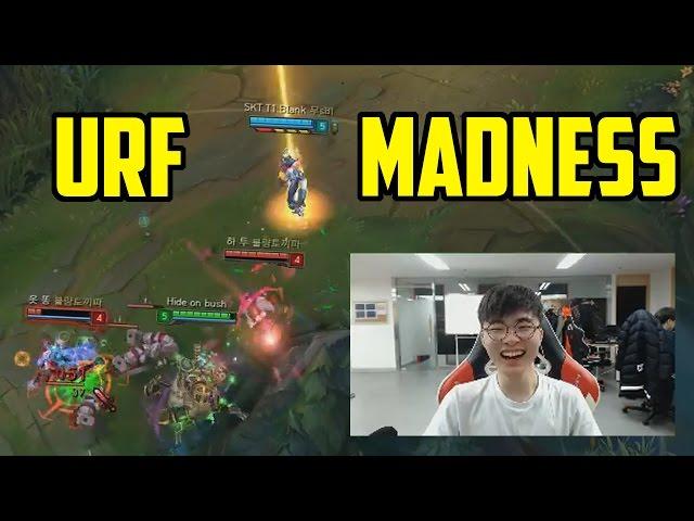 SKT FULL TEAM URF MADNESS! - Faker Stream Highlights