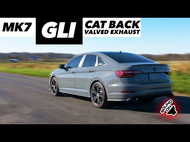 VW MK7 GLI Valved Cat back Exhaust System | Valve Closed vs Open | ECS Tuning