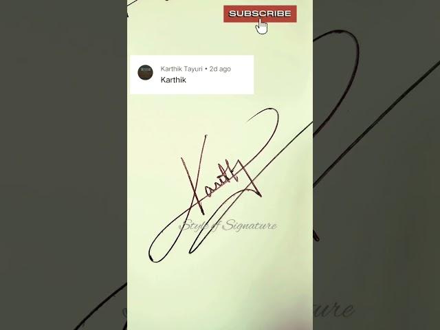 Name: Karthik Requested signature # signatures # ytshorts