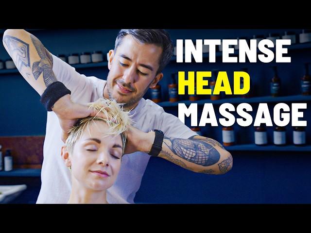 Super Relaxing ASMR Female Head Massage ‍️ Tingling Head Scratches