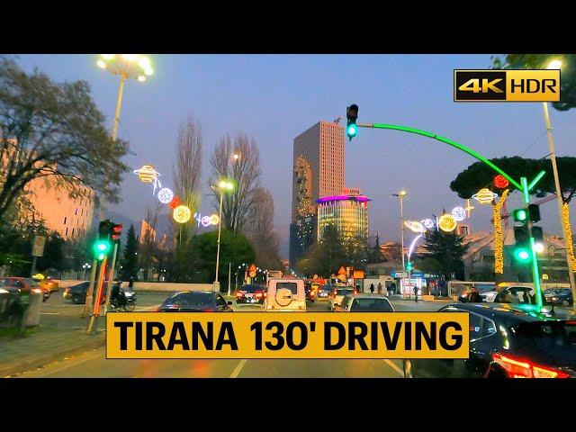 Tirana, Albania - 130" Minutes Driving in Tirana, Tiranë Shqipëri [4K HDR]