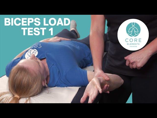 Assessing SLAP injury - Biceps Load Test 1