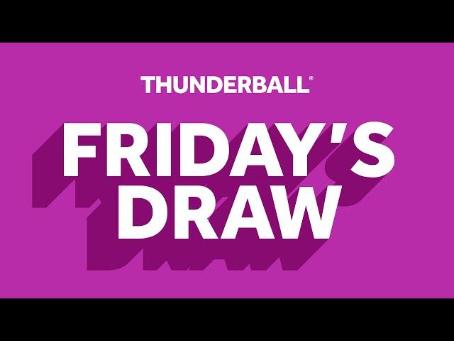 The National Lottery Thunderball draw results from Friday 06 December 2024