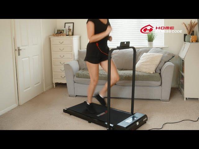 HomeFitnessCode -  2 in 1 Folding Treadmill 1-10km/h, Under Desk Treadmill