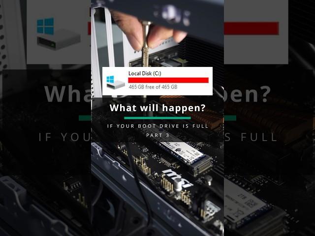 What will happen if your boot drive capacity is full? PART 3 #shorts