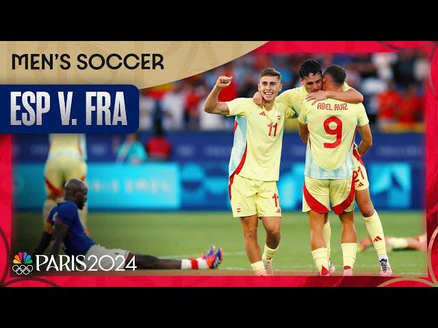 Spain SURVIVES France's comeback effort to win men's soccer final | Paris Olympics | NBC Sports